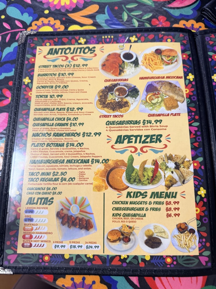 Mr. Ranchero Mexican Food menu board