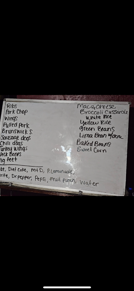 KuntryBoy BBQ menu board
