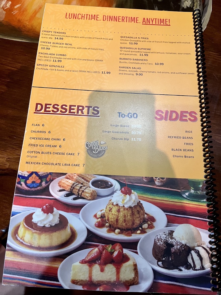 Los Chicos | Tequila Bar & Grill menu board