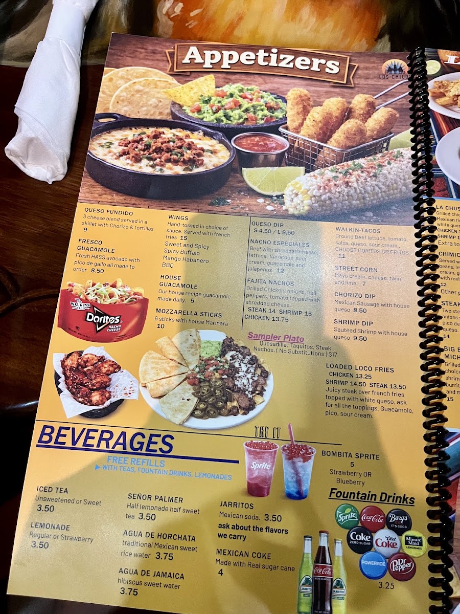 Los Chicos | Tequila Bar & Grill menu board