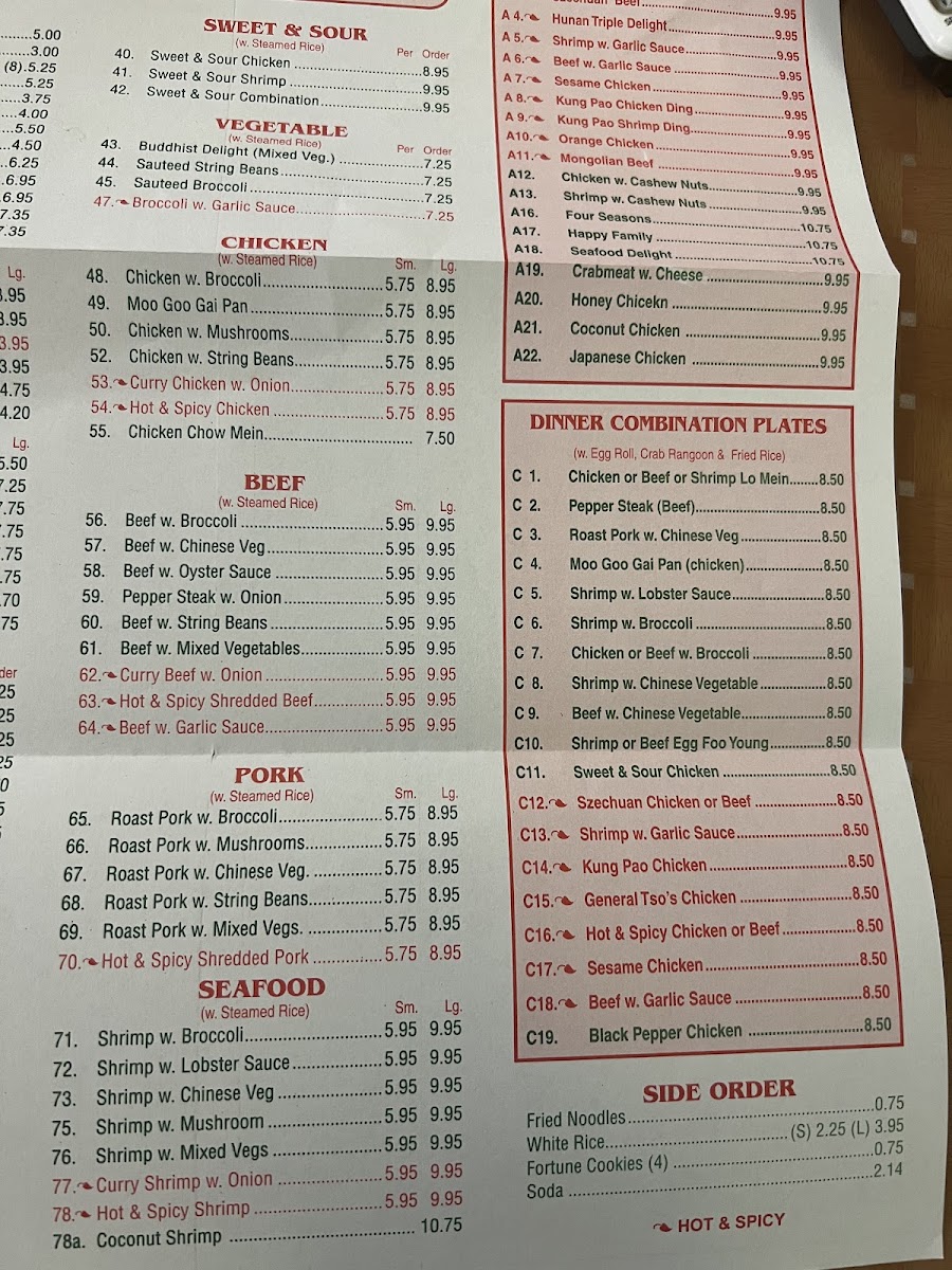 Panda menu board