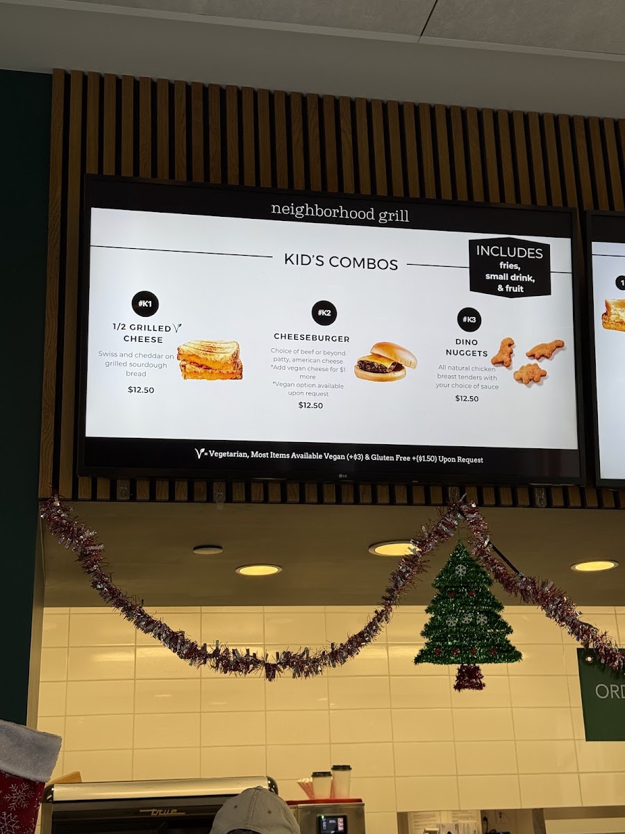 Neighborhood Grill by Post & Beam menu board