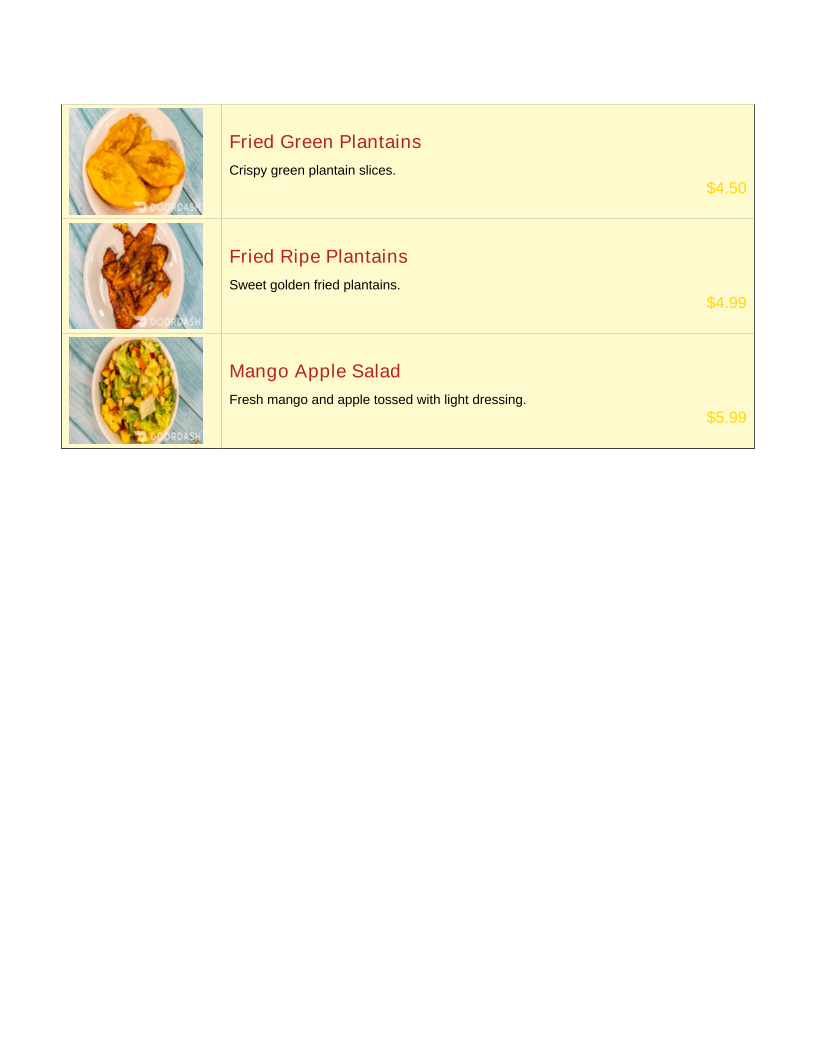 The Izland Jamaican Kitch'n menu board