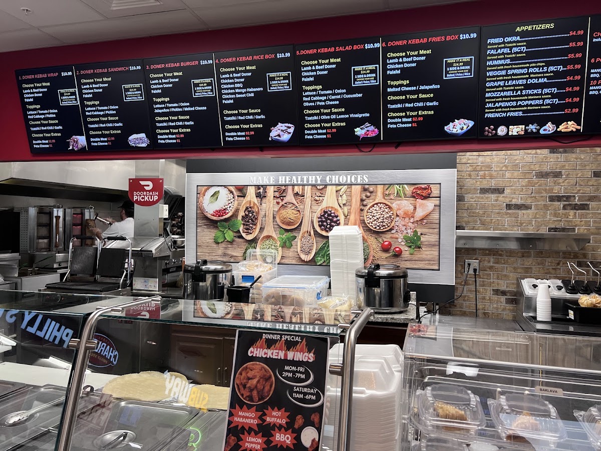 Golden Grill (Greek and Mediterranean Kitchen) menu board