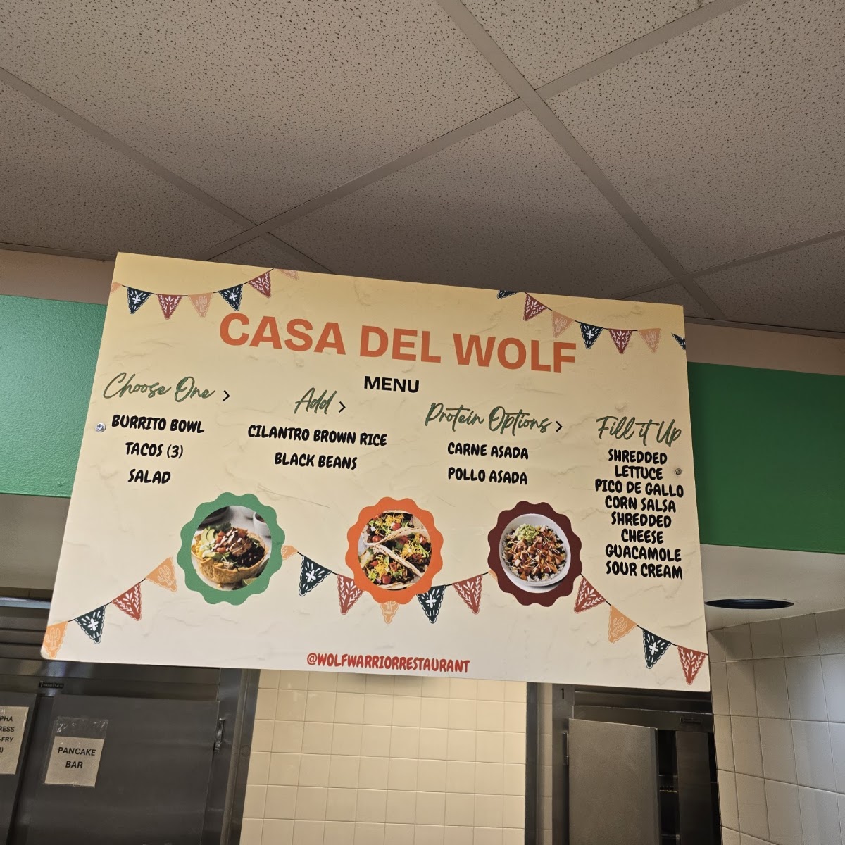 Wolf Ivy Warrior DFAC menu board