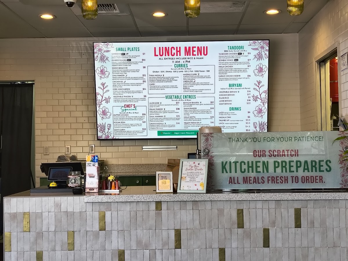 Naan & Curry - Indian Food (North Summerlin) menu board