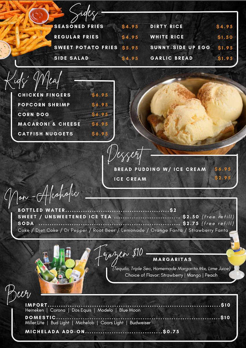 SeaZone Cajun Express menu board