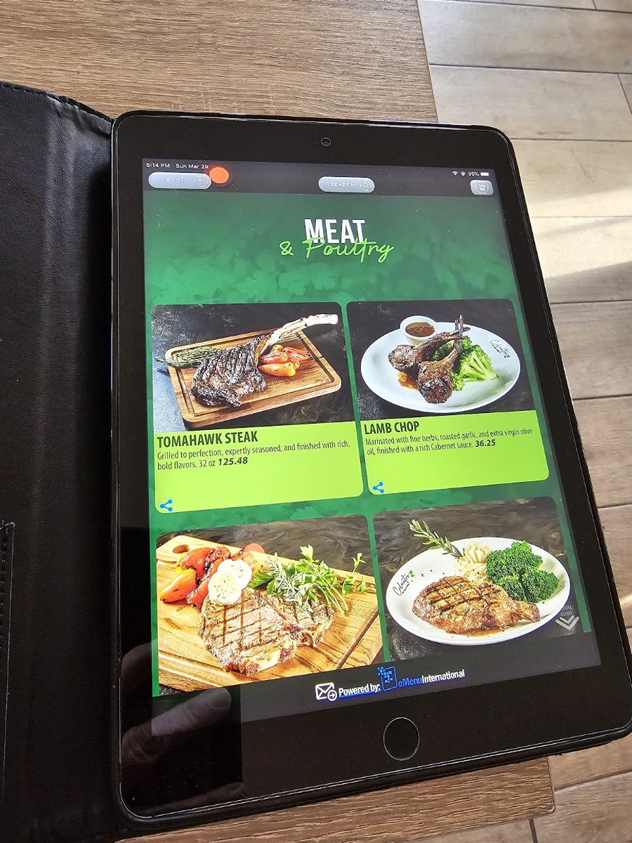 CILANTRO BAR AND GRILL menu board