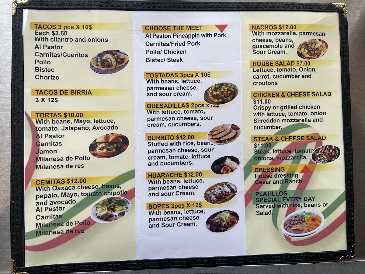Los Dos Compadres | Mexican Food Truck menu board