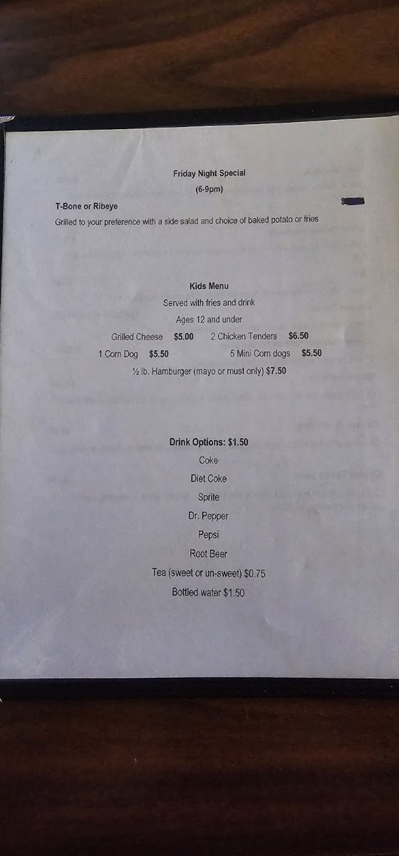 The Branch menu board