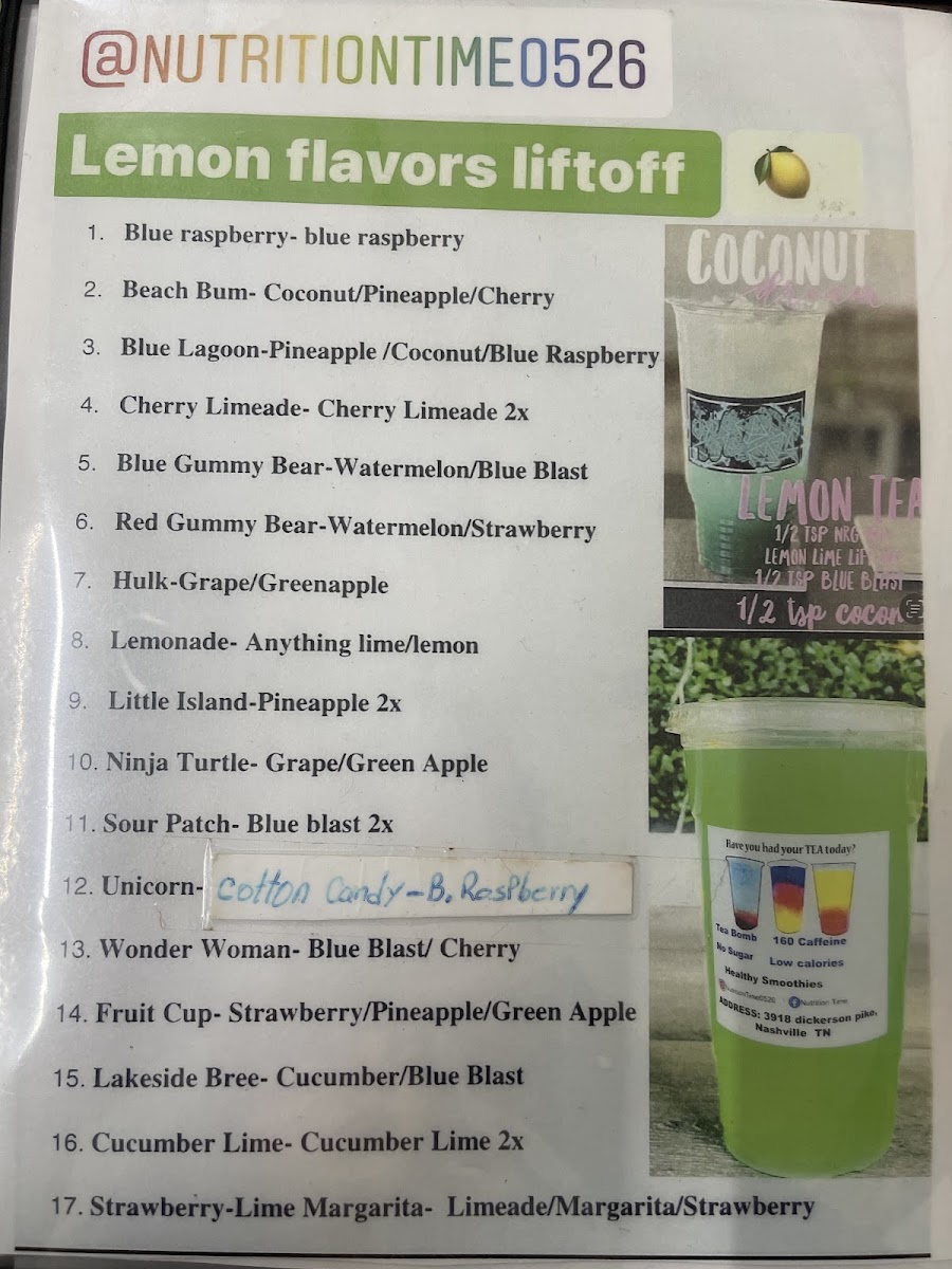 HERBALIFE NUTRITION TIME menu board