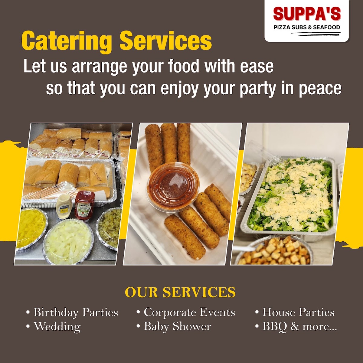 Suppa's Pizza menu board