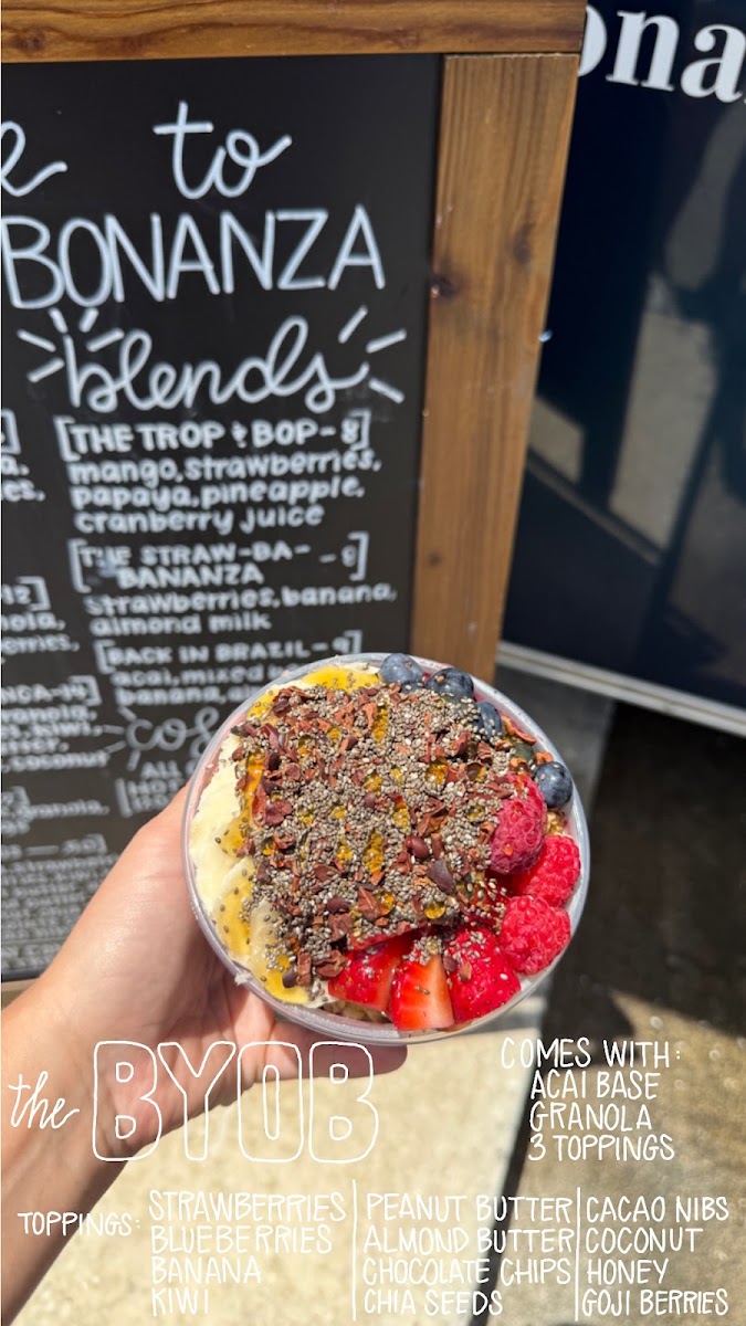 Blended Bonanza menu board