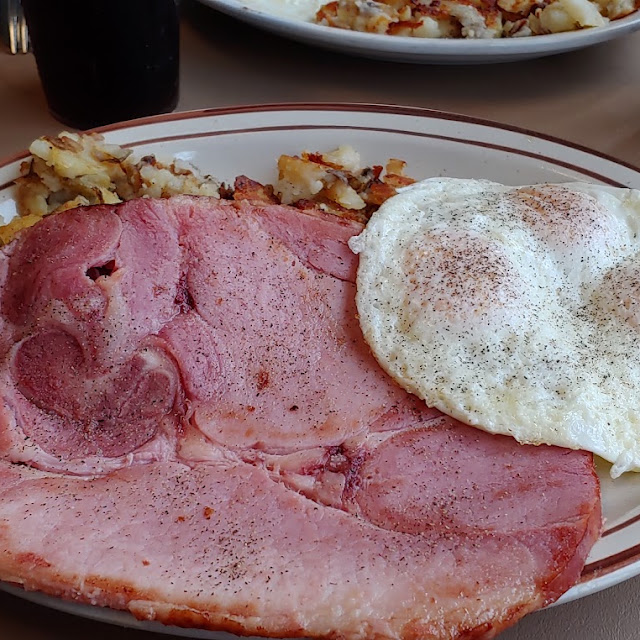 Ham Steak and Eggs