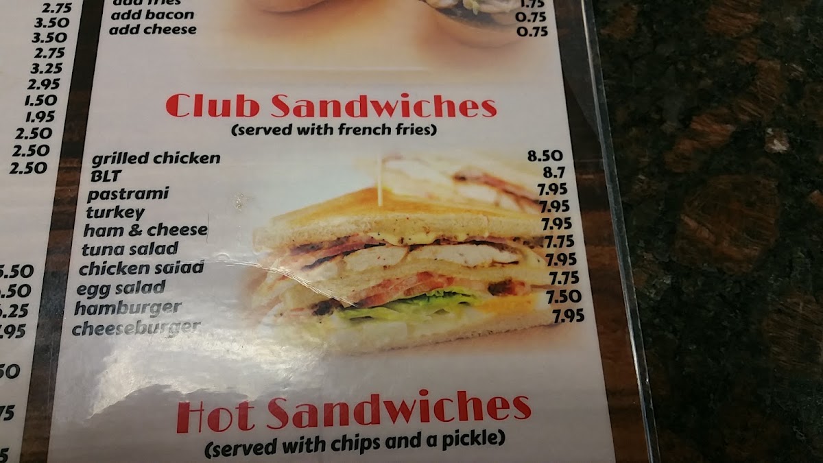 Melrose Diner menu board