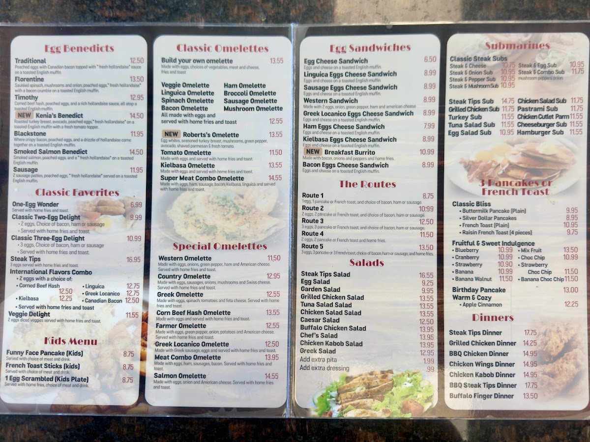 Melrose Diner menu board