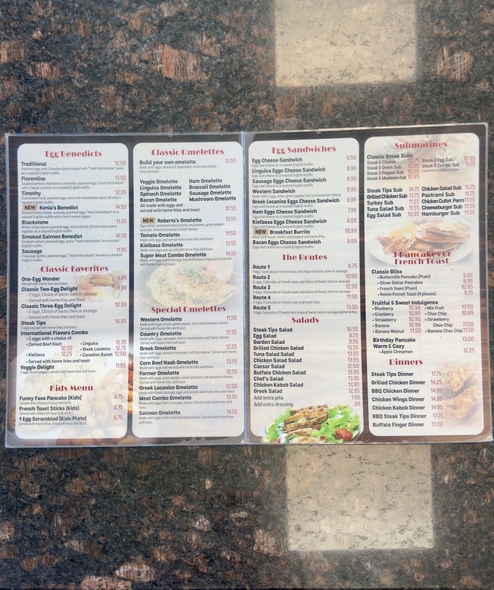 Melrose Diner menu board