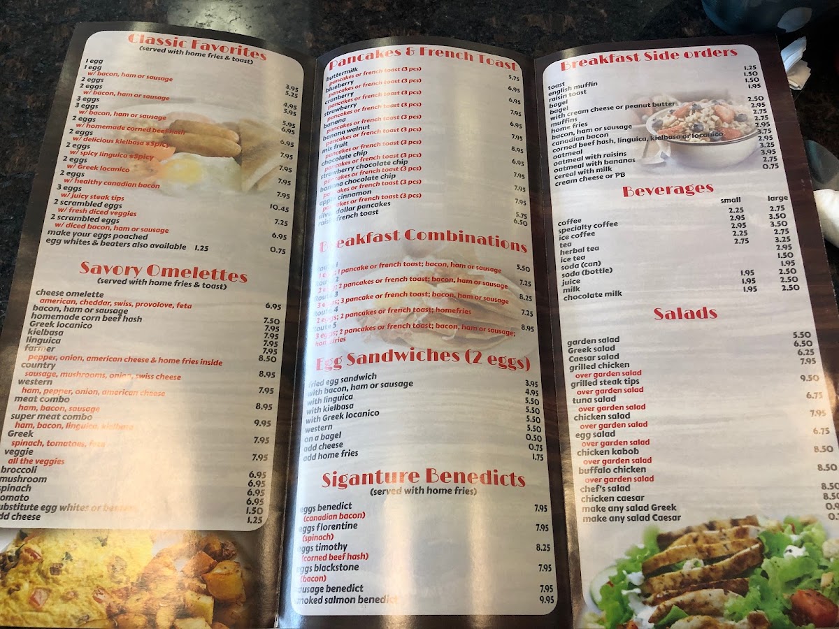 Melrose Diner menu board