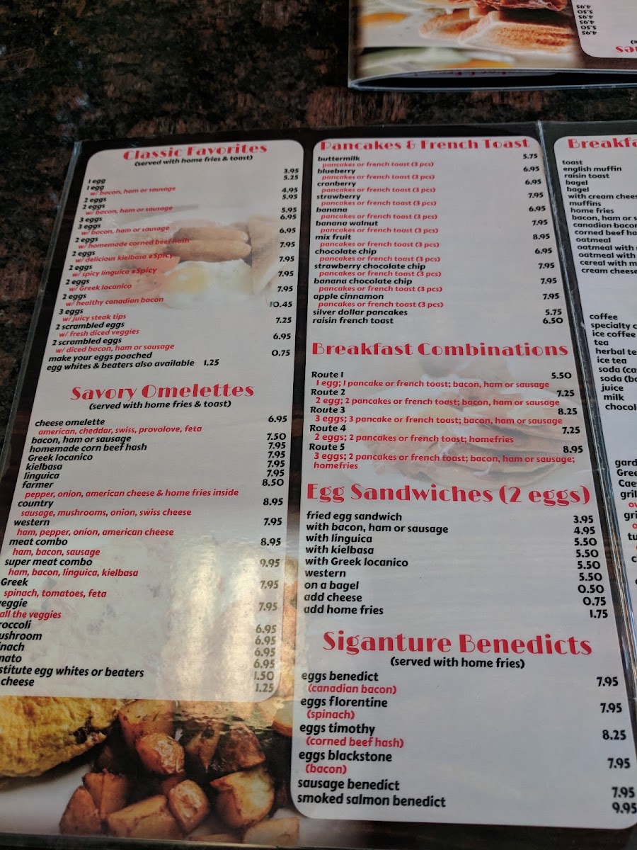 Melrose Diner menu board