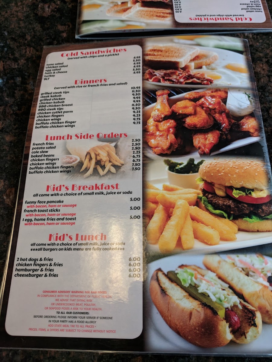 Melrose Diner menu board