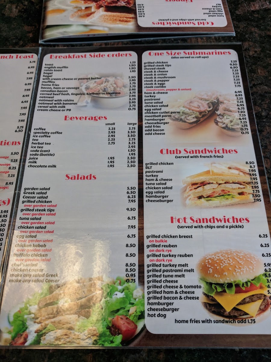 Melrose Diner menu board