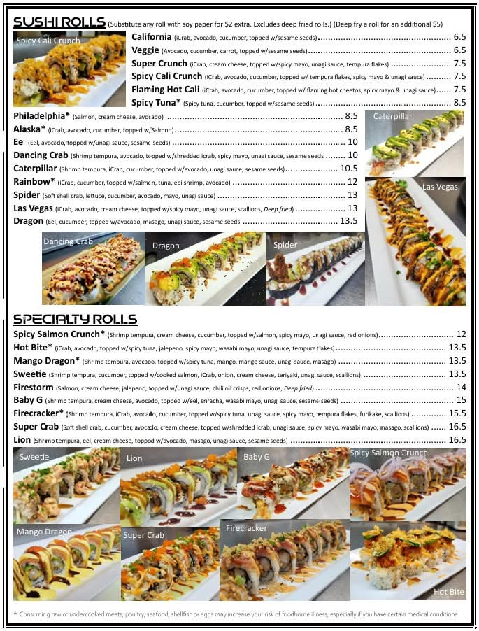 Pearl's Kitchen menu board