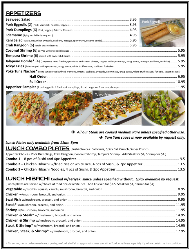 Pearl's Kitchen menu board