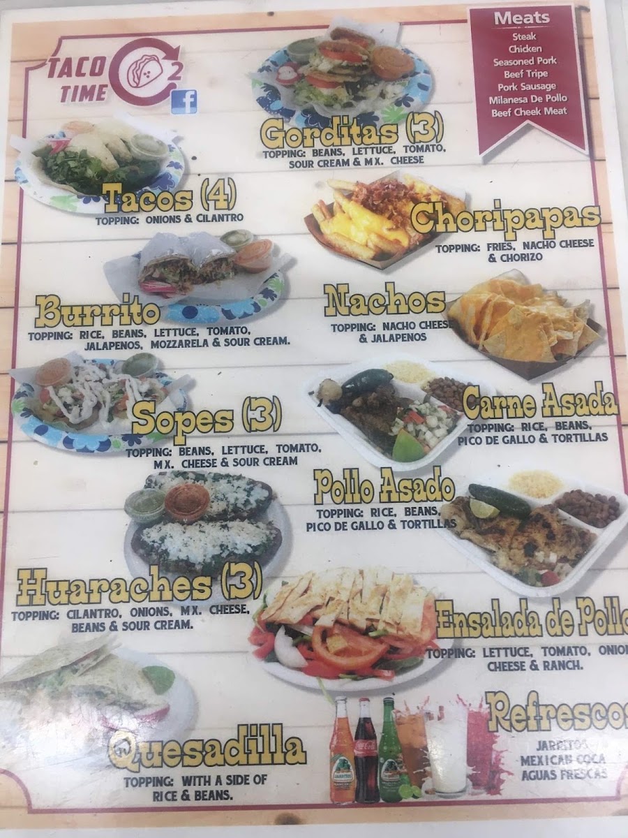 Pollito Taco Truck | Mexican menu board