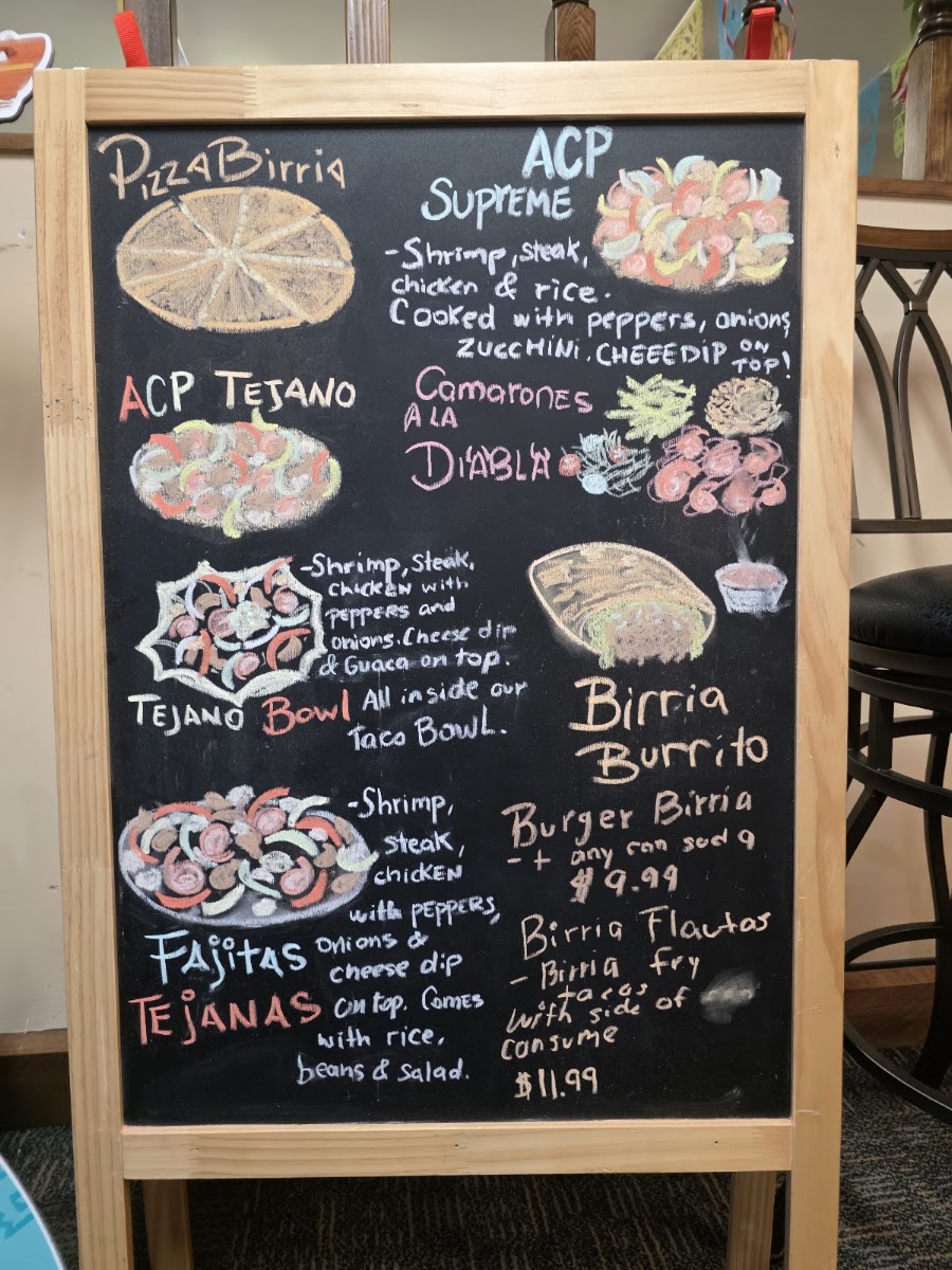 Rancherito | Mexican menu board