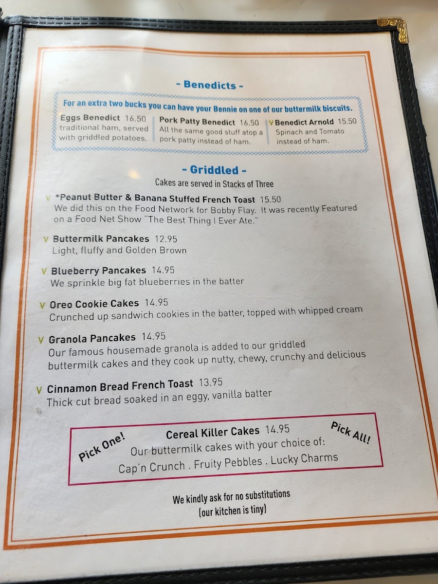 Cafe 222 menu board