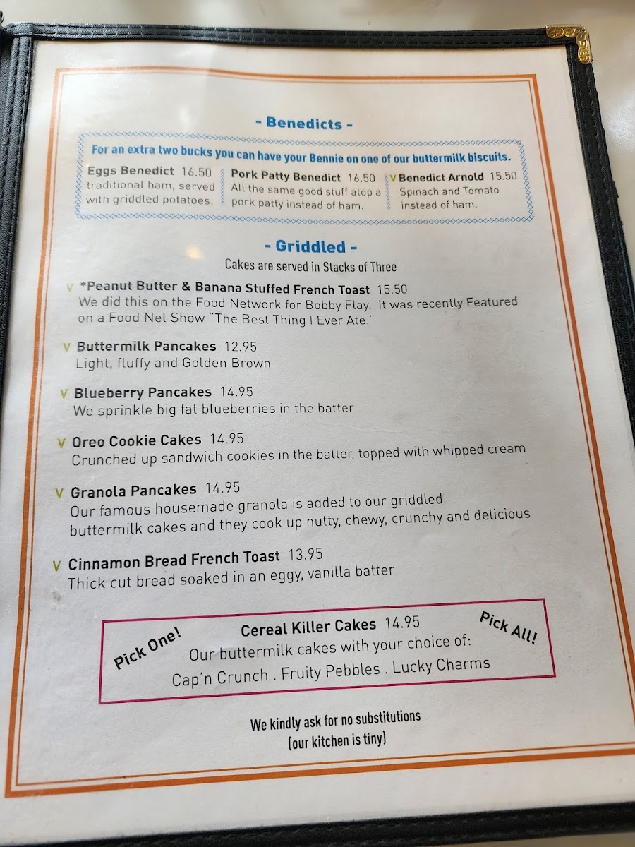 Cafe 222 menu board