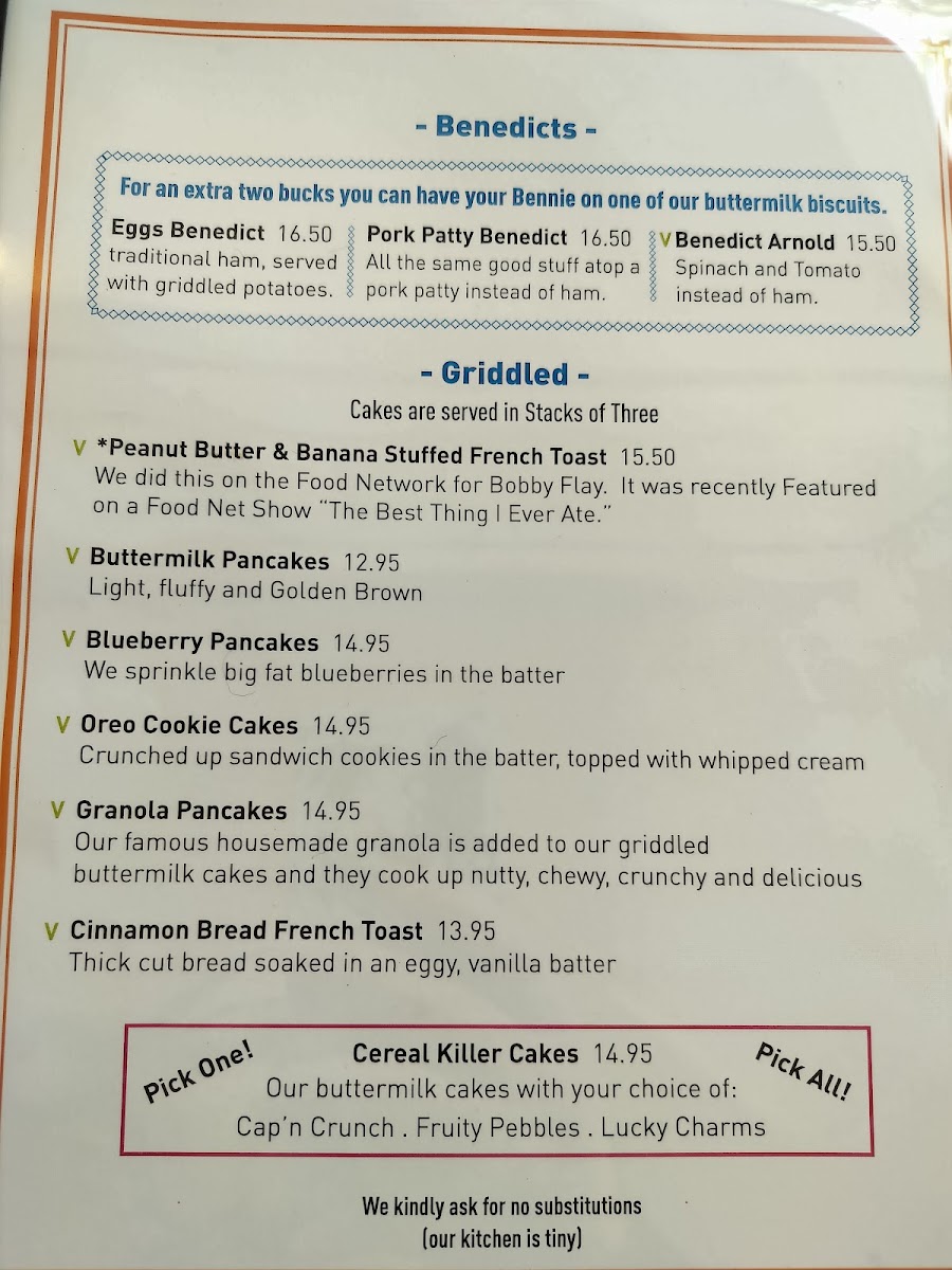 Cafe 222 menu board