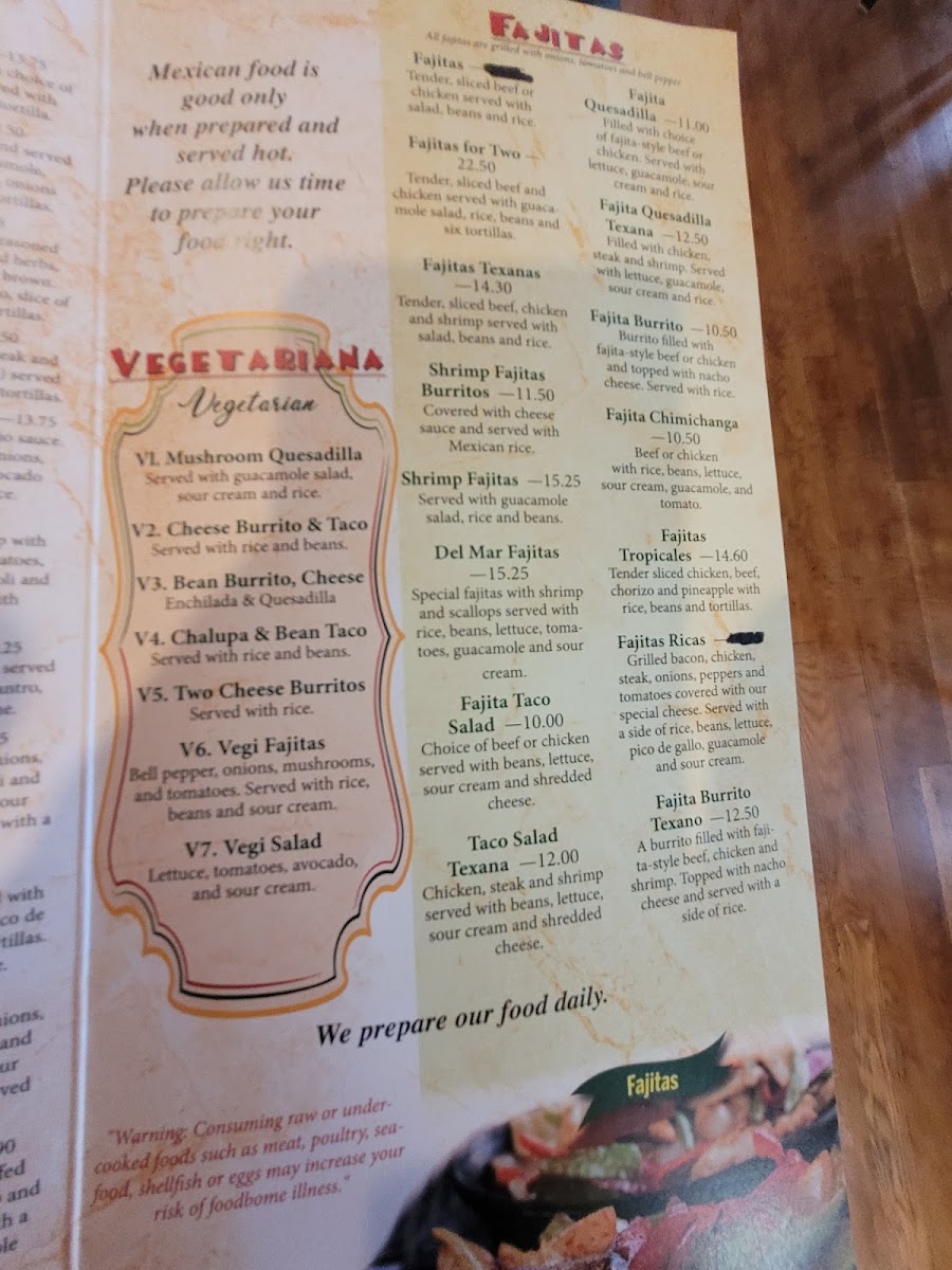 Compadres menu board