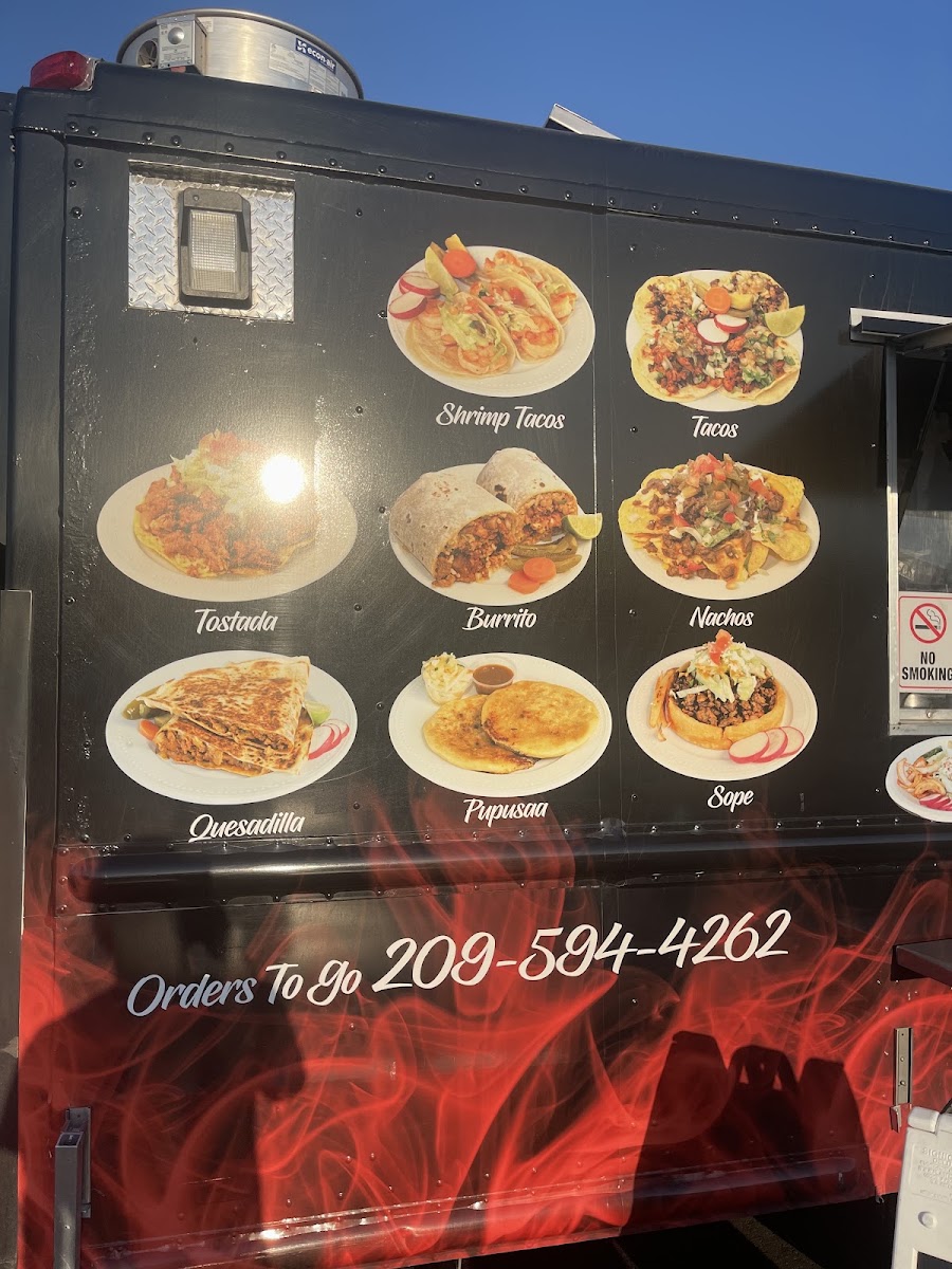 Reyes Taqueria menu board