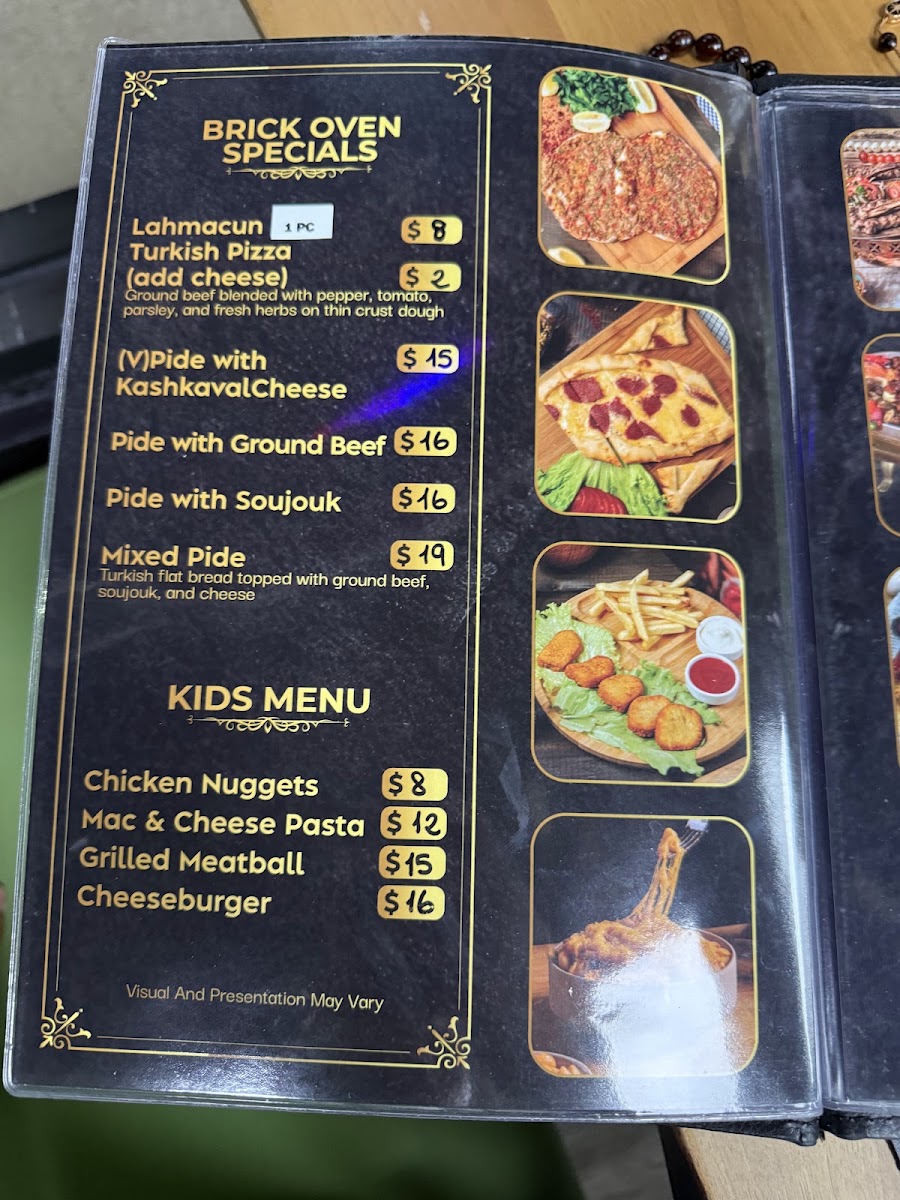 THE CHEF GRILL menu board
