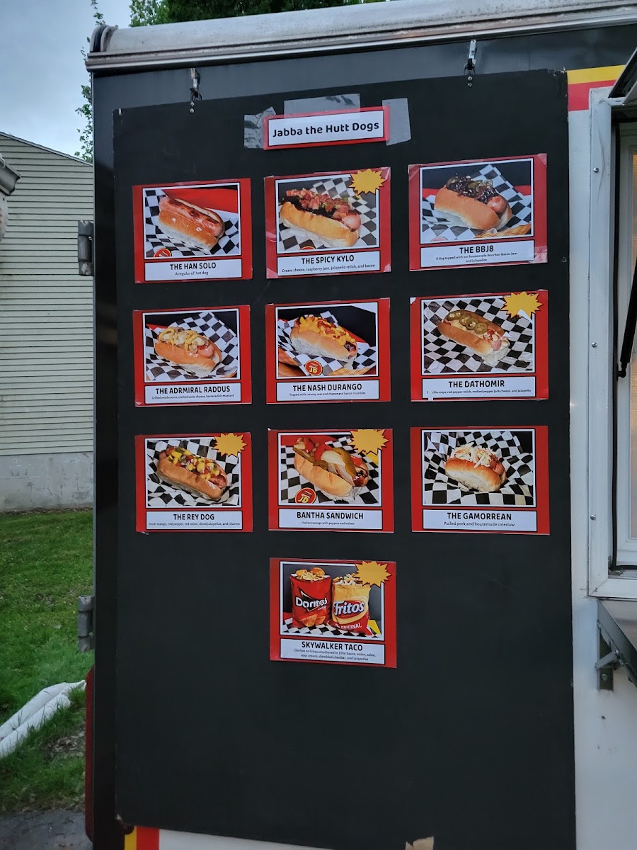 Jillie Dogs menu board