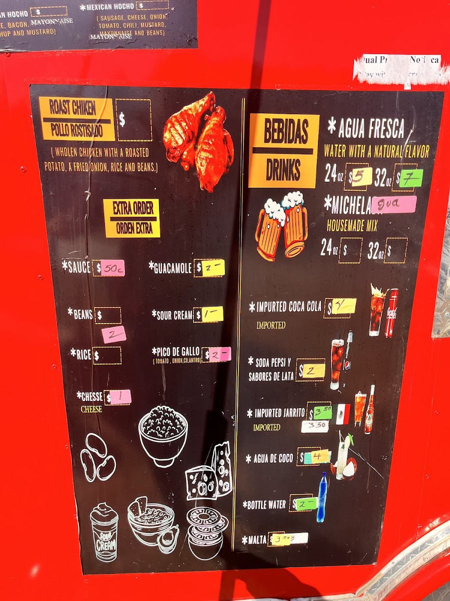 Takonmadre Authentic mexican food menu board