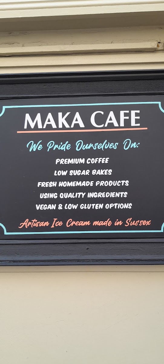 MAKA Kitchen & Cafe - Hove menu board