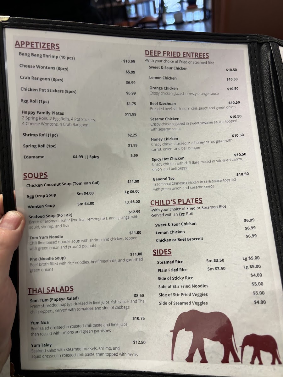 Orient Cuisine menu board