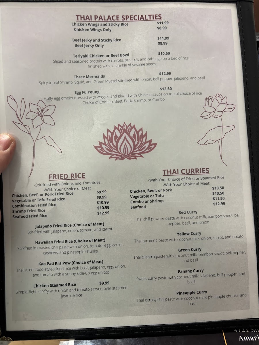 Orient Cuisine menu board