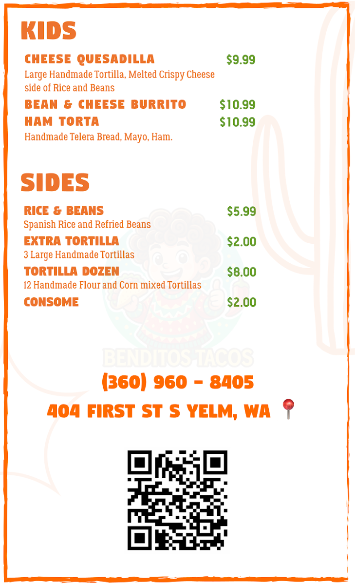 El Portal Mexican Store and Taco truck menu board