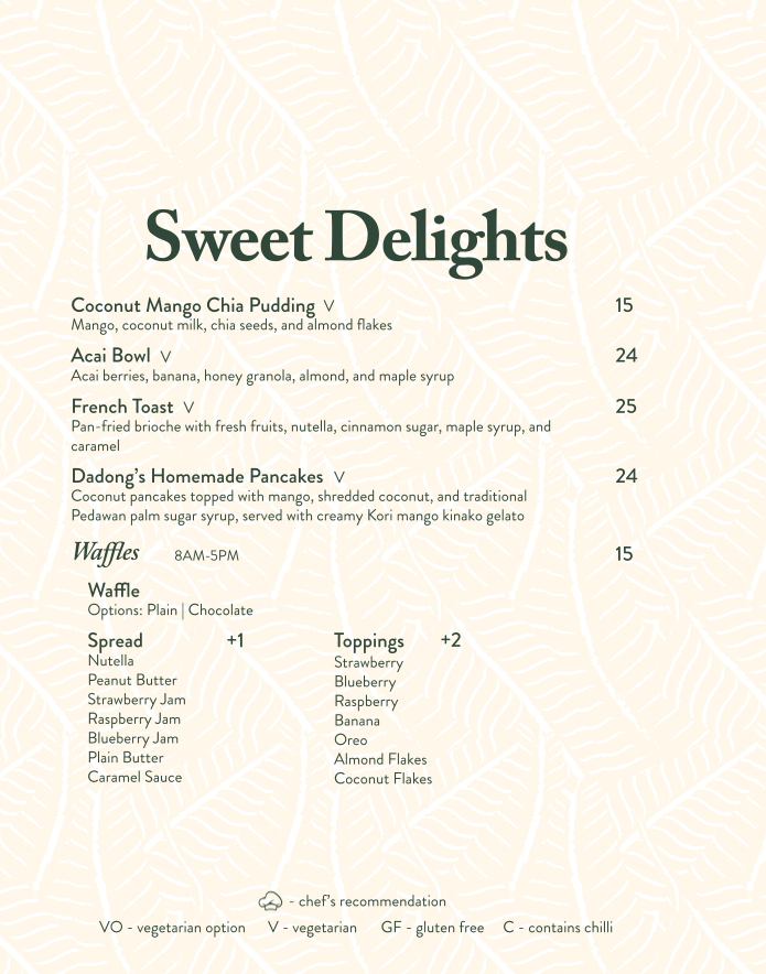 Livingstone Melbourne menu board