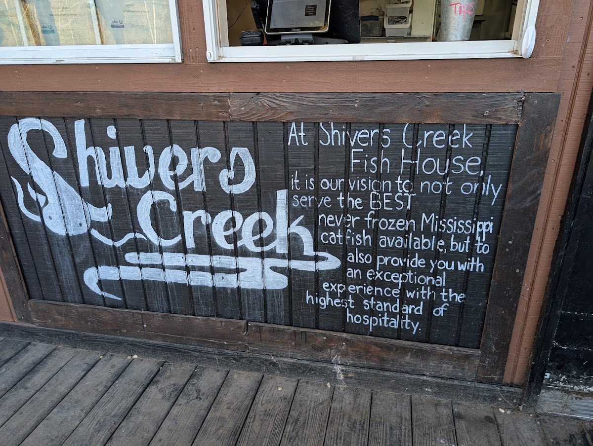 Shivers Creek Catfish House Express of Star menu board