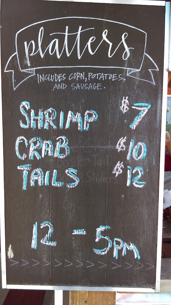 Seafood Boil Shaçk Outside HEB menu board