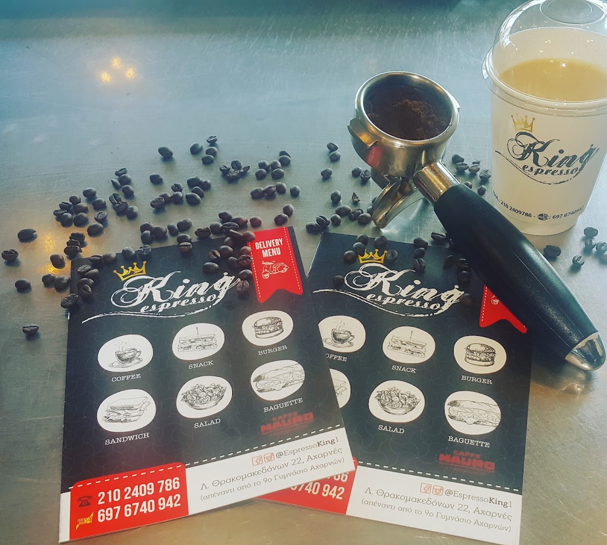 Espresso King menu board