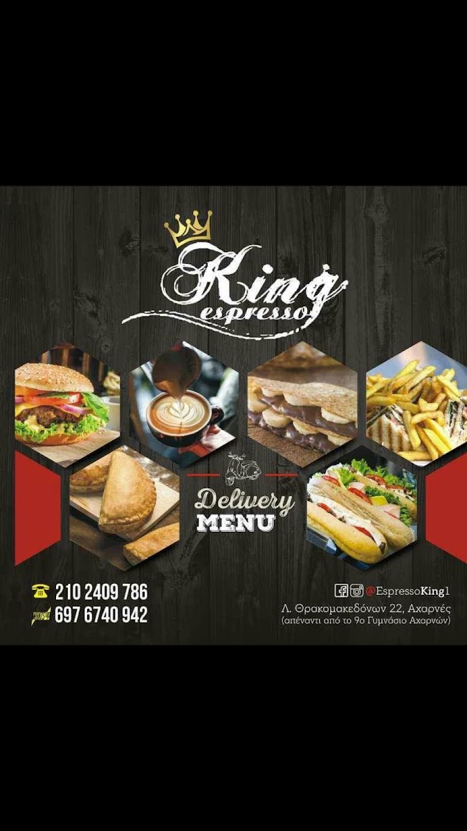 Espresso King menu board