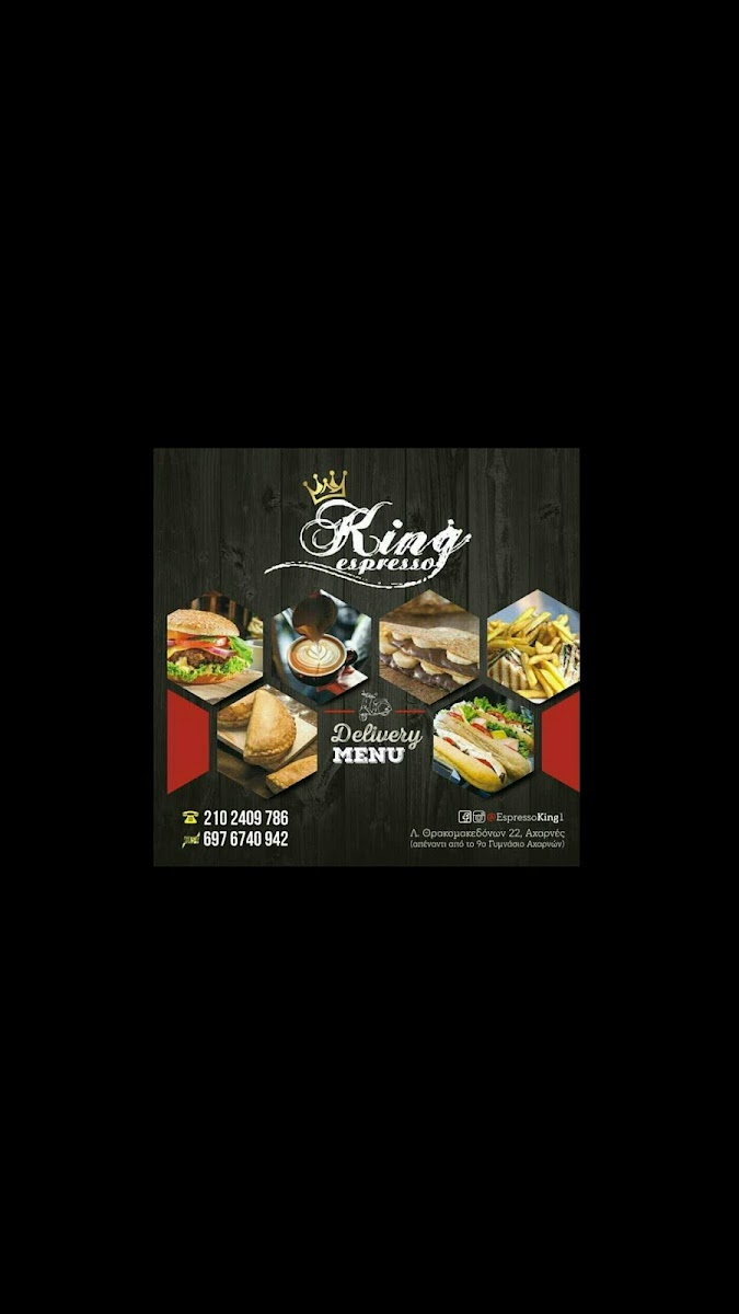 Espresso King menu board