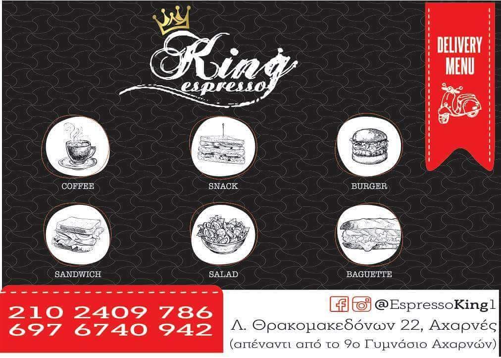 Espresso King menu board