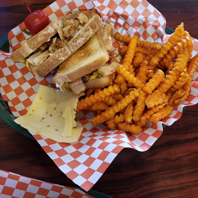Turkey Melt with Sweet Potato Fries