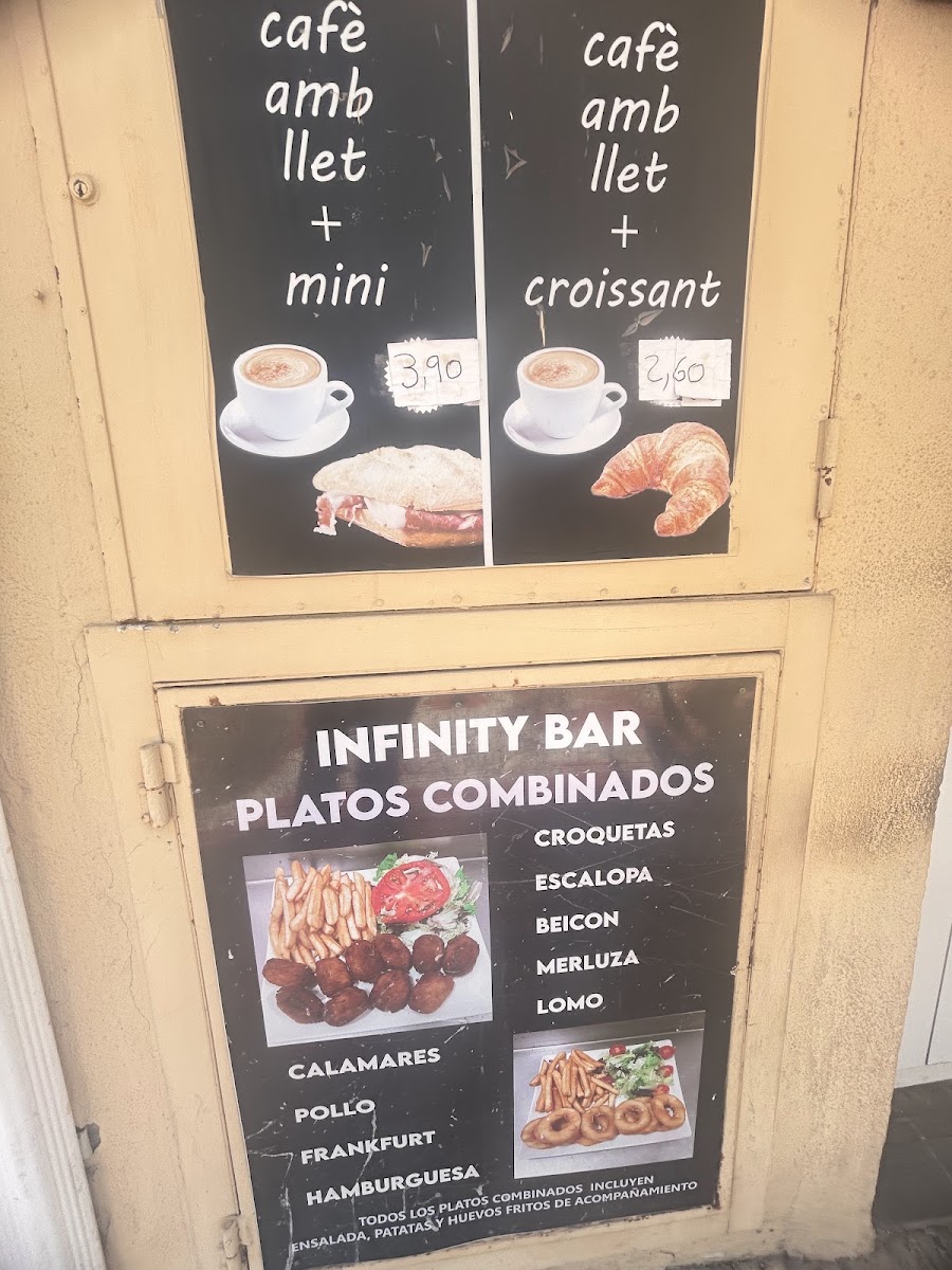 Cafeteria Infinity menu board